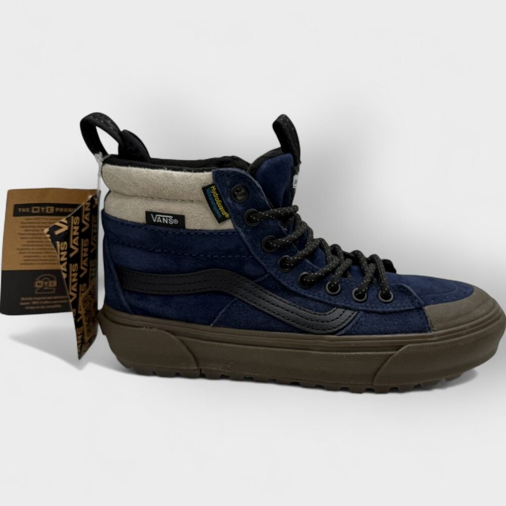 Vans SK8-Hi MTE-2 Utility Gum Navy Khaki Women’s 5.5 Winter Boots NWT - Picture 2 of 13